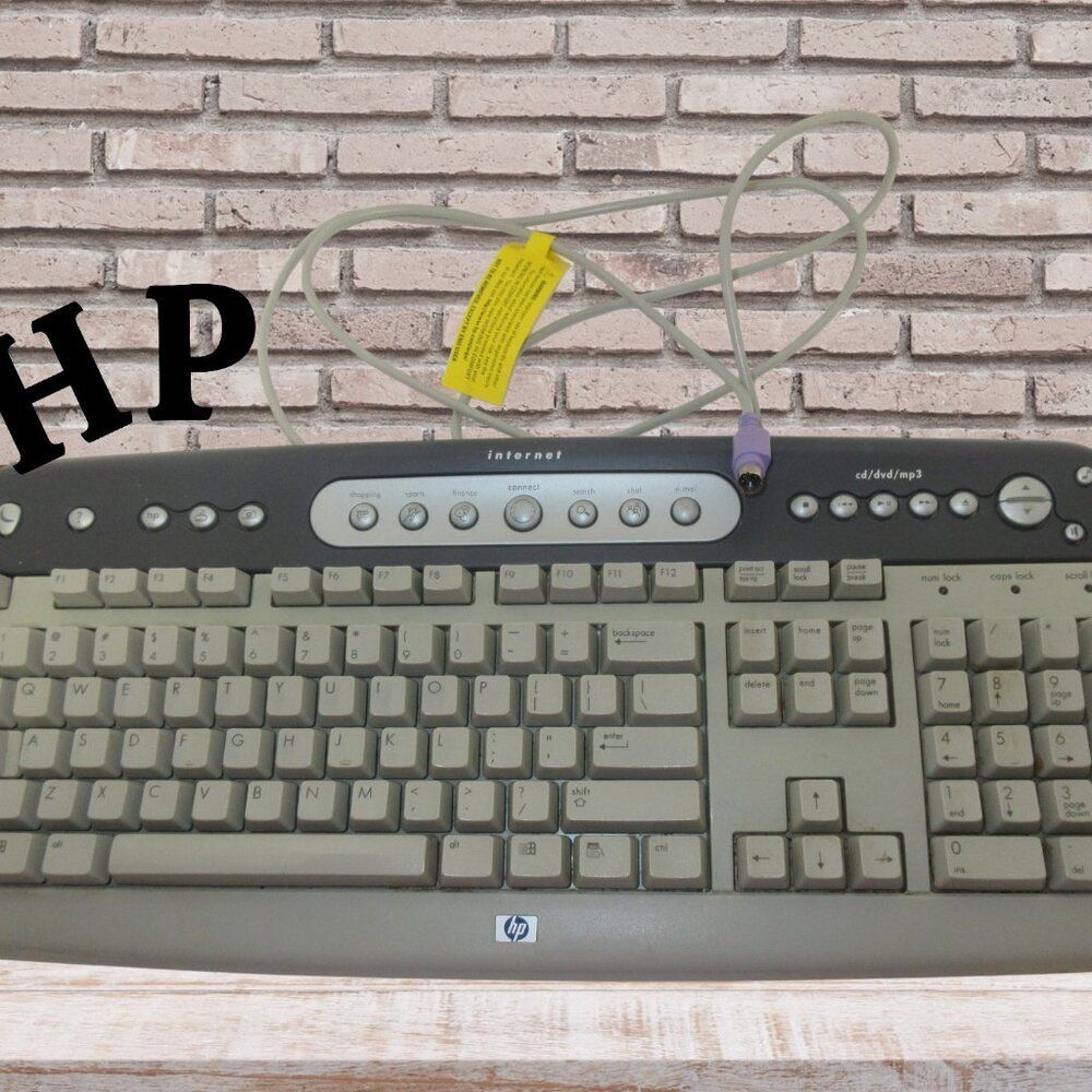 HP SK-2560 Internet/Multimedia PS/2 Wired Keyboard - Beige/Gray
